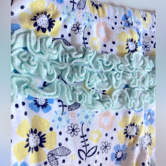 3/20 Chick Pea Floral Baby Pants with Ruffle Bottom 100% Cotton Size 9-12 Months - Picture 2 of 5